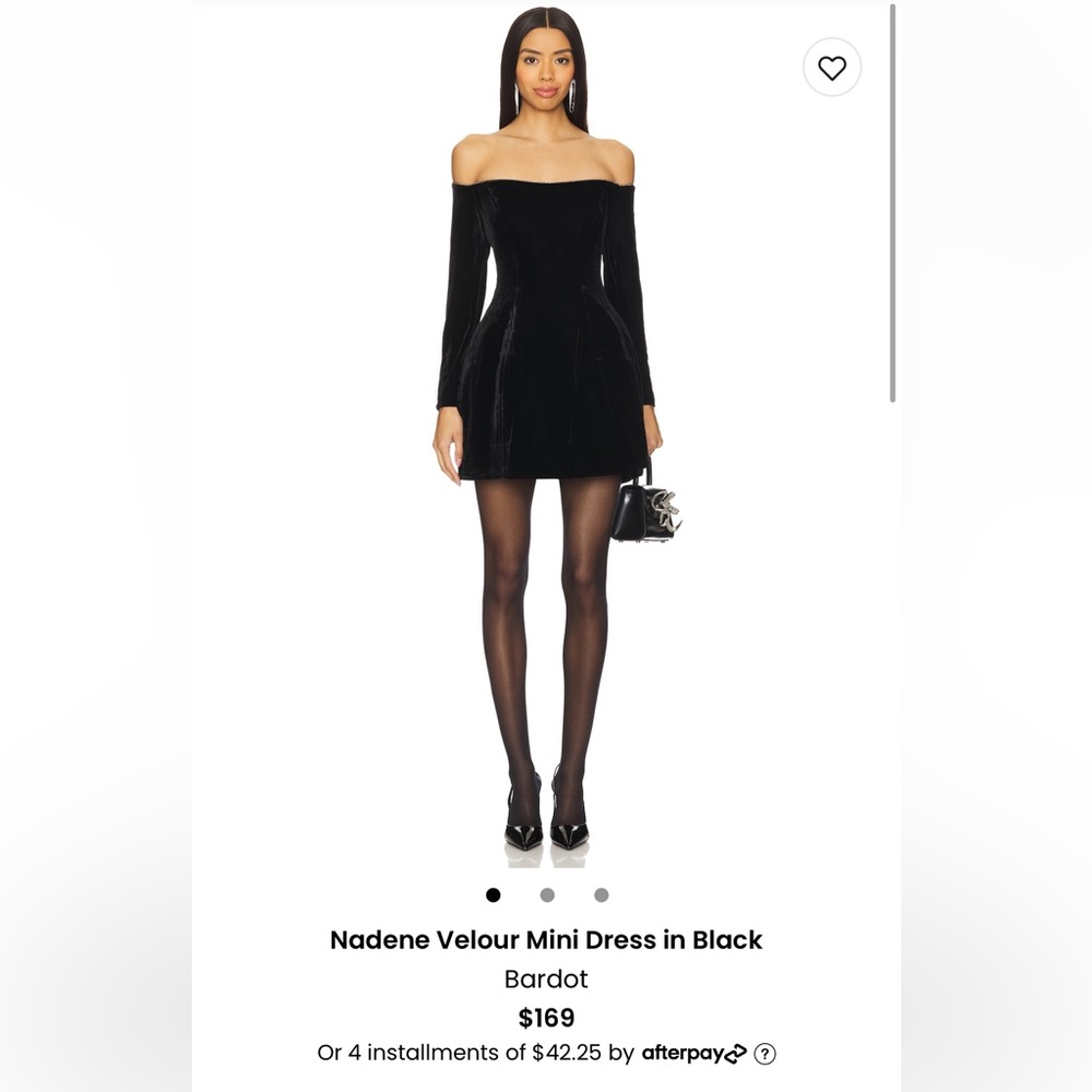 Bardot Nadene Velour mini dress